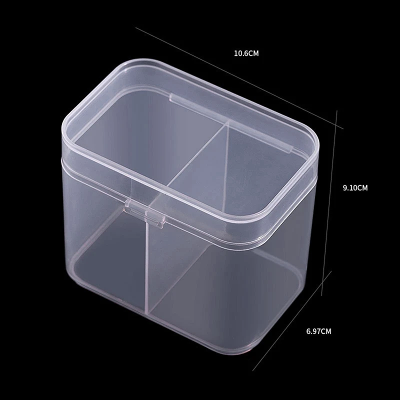 

Sella Nail Art Plastic Clear Organizer Container Gel Polish Remover Cleaning Cotton Pad Swab Box Storage Case Accessories Tool