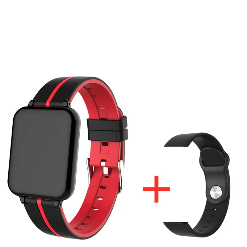 Red add 1Black Strap B57 Смарт-часы для мужчин и женщин Смарт-часы фитнес-браслет трекер пульсометр несколько видов спорта для мужчин и женщин Смарт-часы - Цвет: Red add 1Black Strap