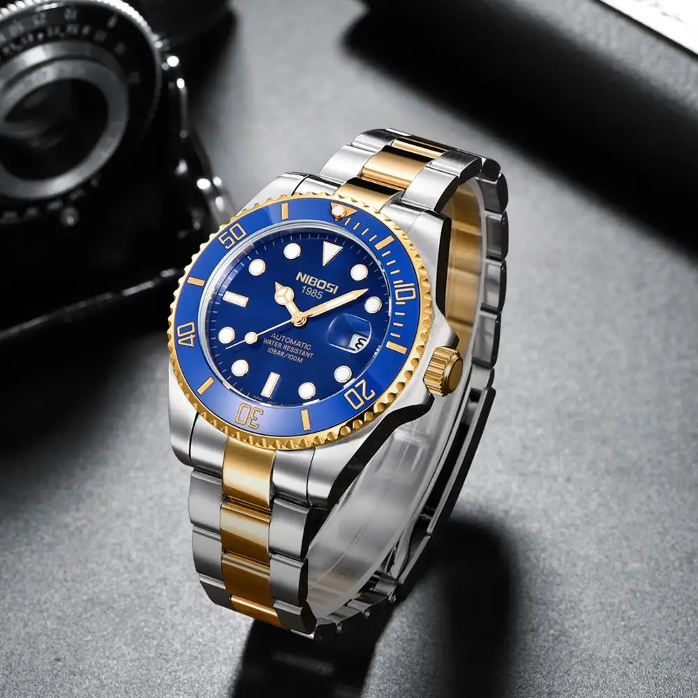 NIBOSI механические часы для мужчин 10Bar Tourbillon Роскошные Reloj сапфировые