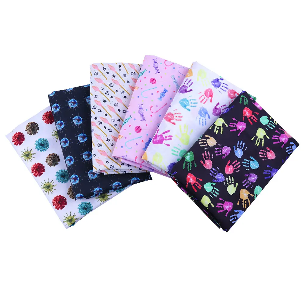 

50*140CM palm Polyester cotton Fabric Patchwor Printed for Tissue Kids Home Textile for Sewing Doll Dress Curtain