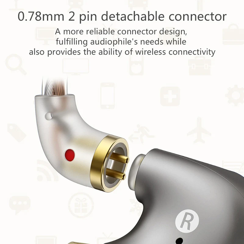 Уизер Hi Fi высокого разрешения гарнитура A HE03 сочный бас наушники Dynamic Hybrid 2 Knowles