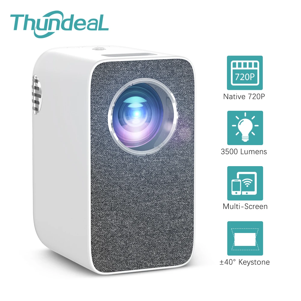 ThundeaL 3500 люмен HD мини проектор TD855 Wi Fi многоэкранный соединение со смартфоном для 3D