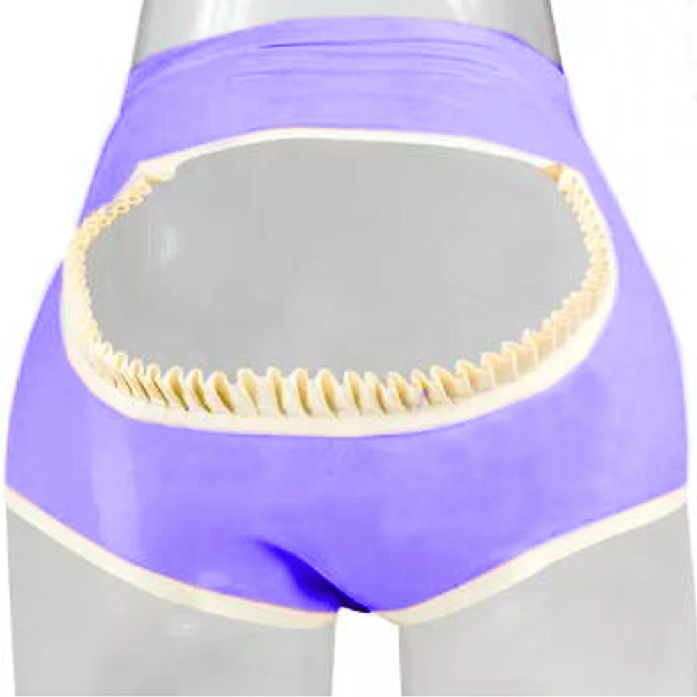 Women Flashing Sexy Panties Opaque Patent Leather Imitation Pants Shining Plus Size High Waist PVC Fetish Club Briefs | Тематическая