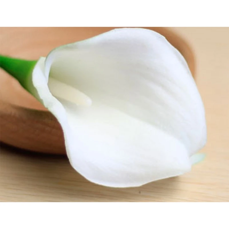 

Q0KF 10 Stems Of Ivory Real Touch Artificial Calla Lilies Wedding Bridal Bouquet