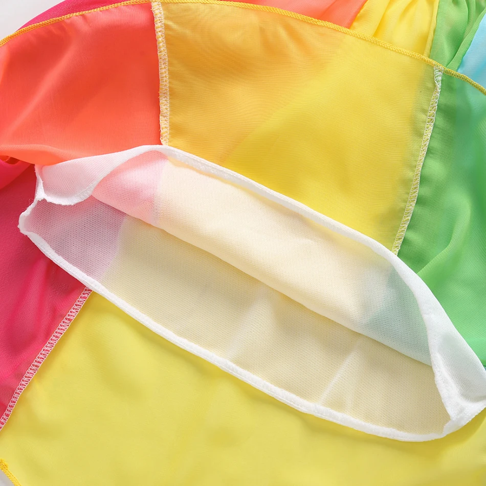 

Kids Clothing Girls Summer Rainbow Skirt Striped Stitching Dress Girls Casual Dress Clothing for Girls