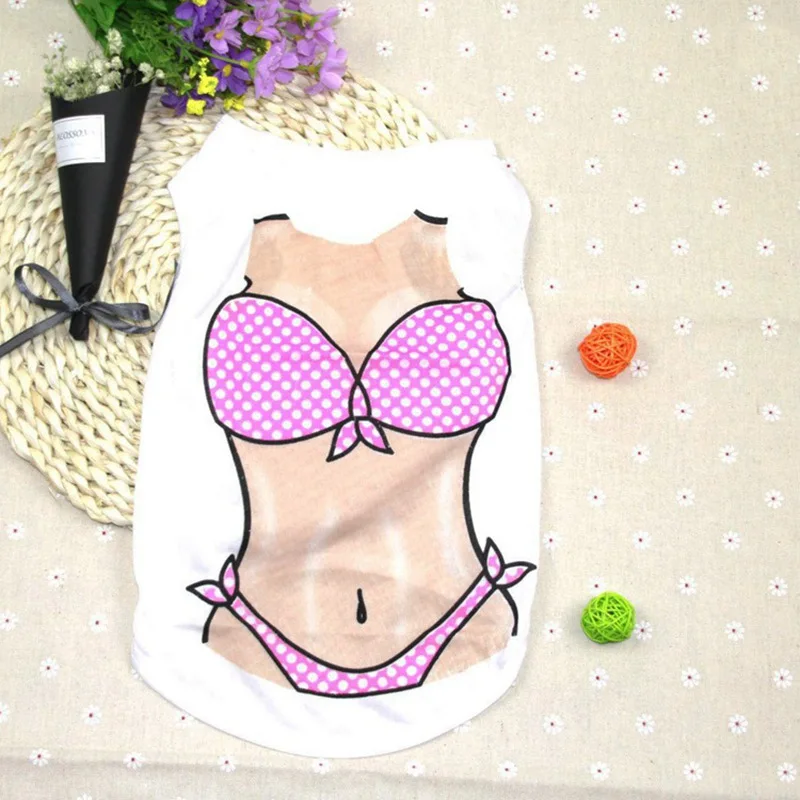 Милый полный бикини из полиэстера жилет для собаки собака породы чихуахуа Одежда