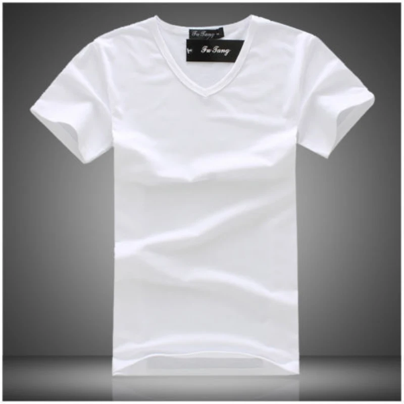 

New Summer Holiday Fashion Men's Slim Fit Solid Pure Color Short Sleeve V Neck Muscle Tee T-shirt Casual Tops