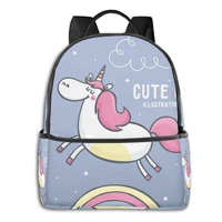 unicorn anime cartoon backpack with usb charging port and anti theft lock pencil case unisex fashion college school bookbag