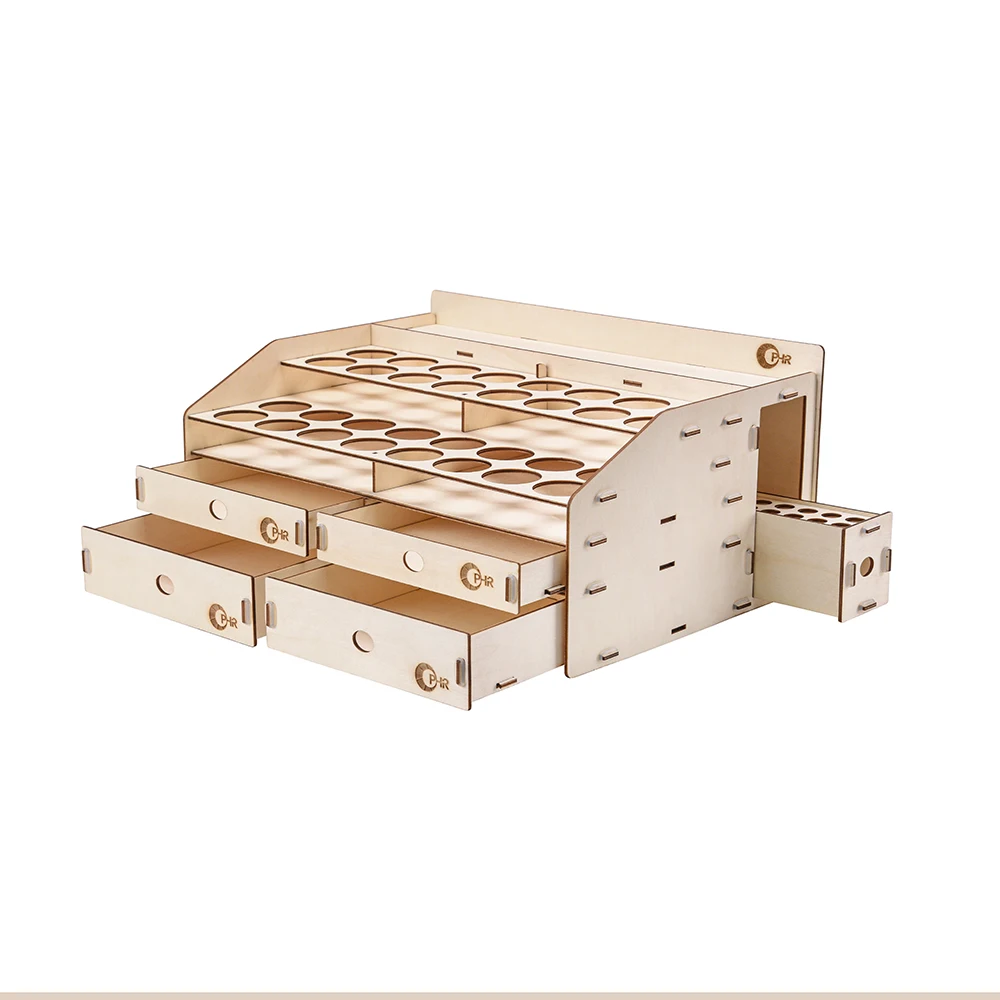 OPHIR Wood Acrylic Paints Rack with Mark Pen Storage MG062 |