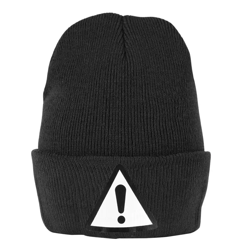 Черная трикотажная шапка с логотипом бини зимние теплые шапки Skullies вязаный чулок