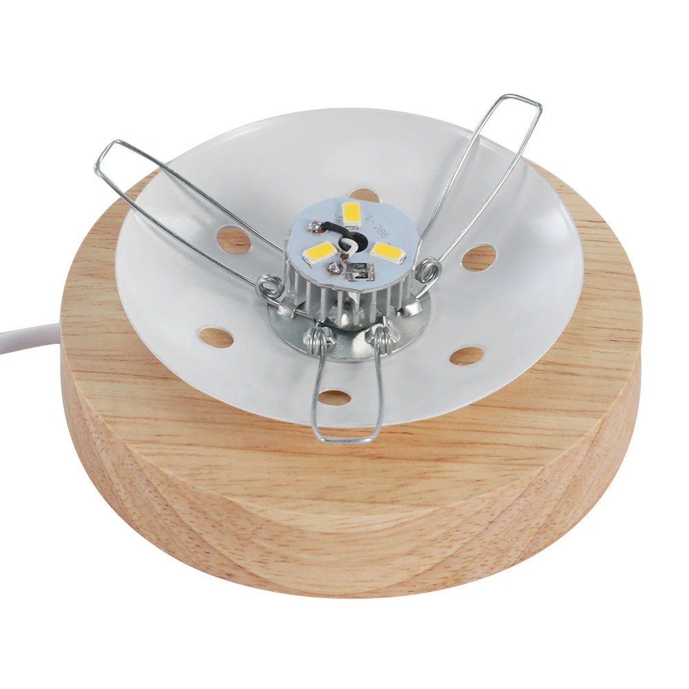 

Colorful Wood Projector Light Table Lamp Wood Decorative Bedside Lamp USB Powered 16 Colors Remote Control Table Lamp Decoration