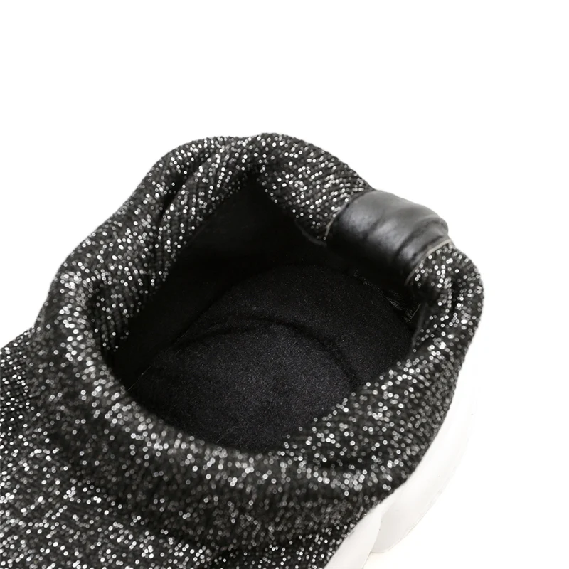 Женские Серебристые ботильоны на платформе пикантные ботинки толстой подошве