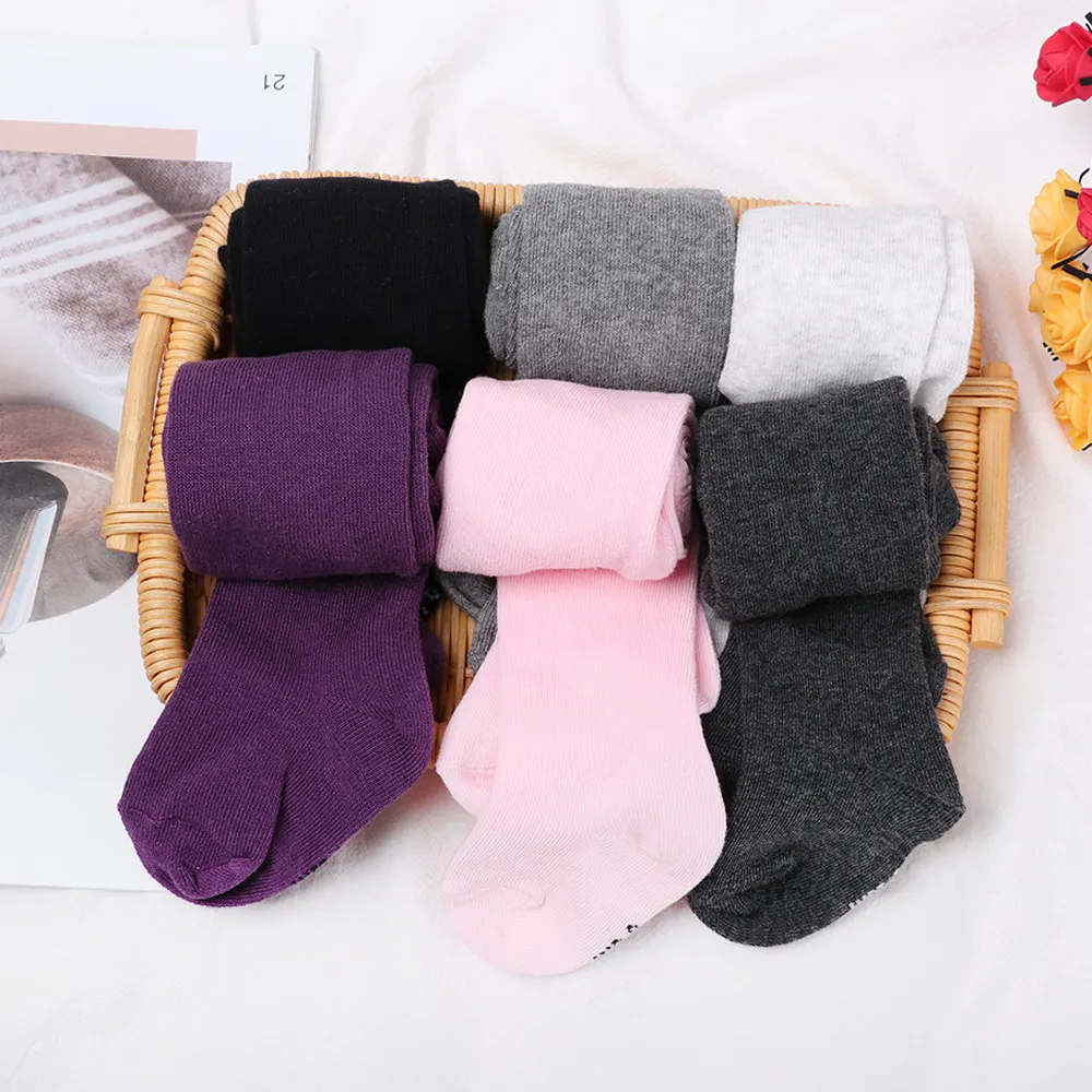 Детские теплые колготки для малышей на осень и зиму хлопковые ярких цветов