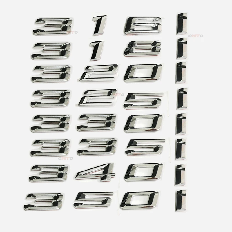 ABS хром цифры буквы 3D логотип для 318i 320i 323i 325i 328i 330i 335i 340i Эмблема багажника
