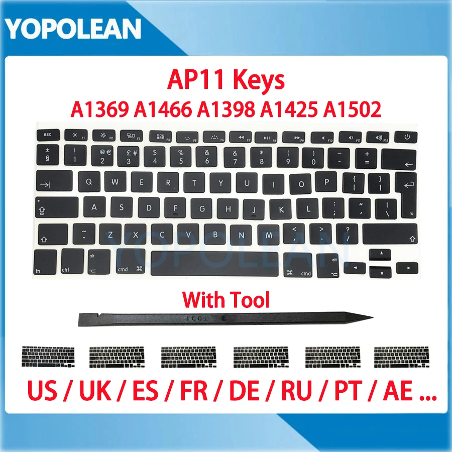 

New AP11 Keys Keycap Keycaps For Macbook Air A1369 A1466 Pro Retina A1398 A1425 A1502 2012 2013 2014 2015 Years