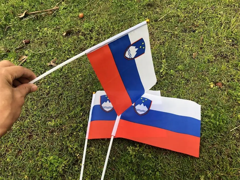 14x21 см 20 пластиковых мачтовых флагов словенского флага маленький флаг сфера