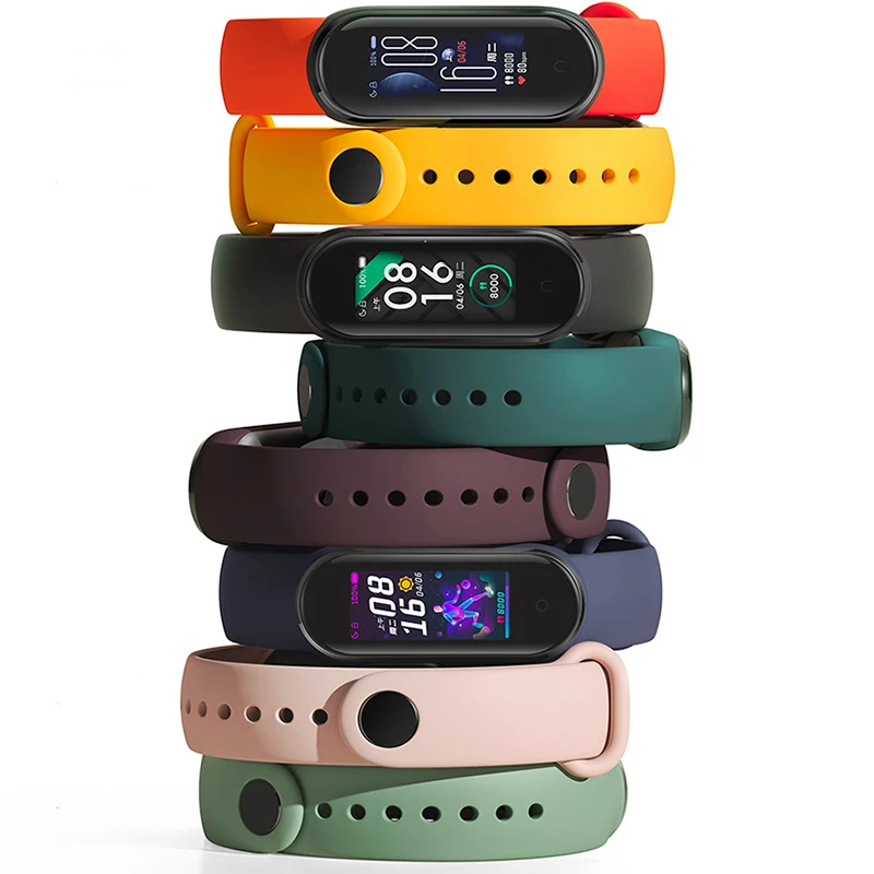 Сменный ремешок для Xiaomi Mi Band 3 4 браслет 5 силиконовый спортивный часов |