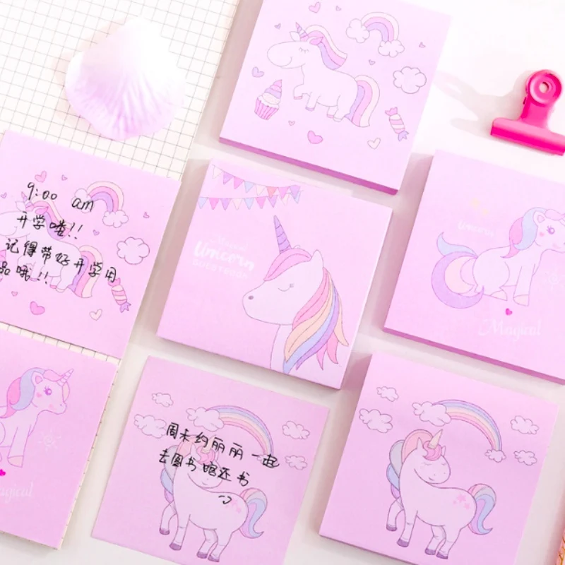 Блокнот для заметок с изображением девушки сердца единорога творческое