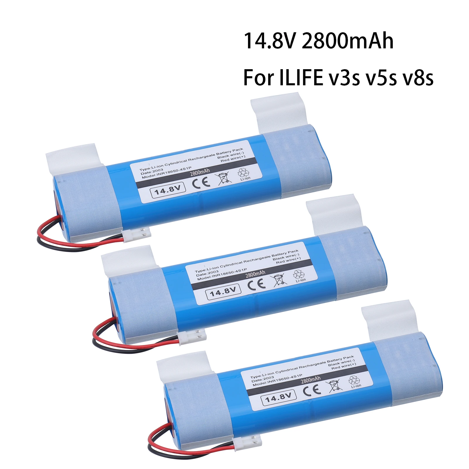 

1/2/3 шт., перезаряжаемые аккумуляторы 14,4 В (14,8 в) 2800 мАч для ILIFE V3s V5s V8s DF45 DF43 V3 X3 V50 V55 V5Lpr