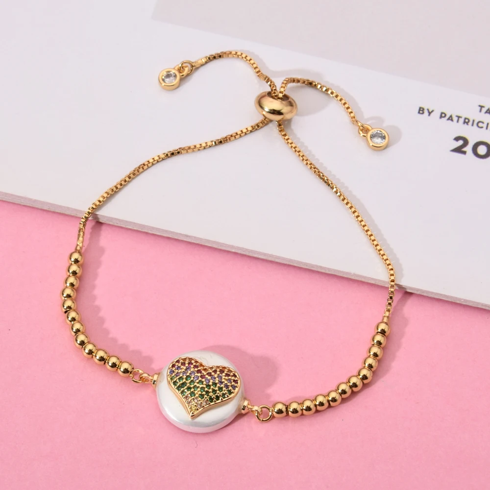 Роскошные золотые браслеты с кубическим цирконием AAA инкрустация Браслет для