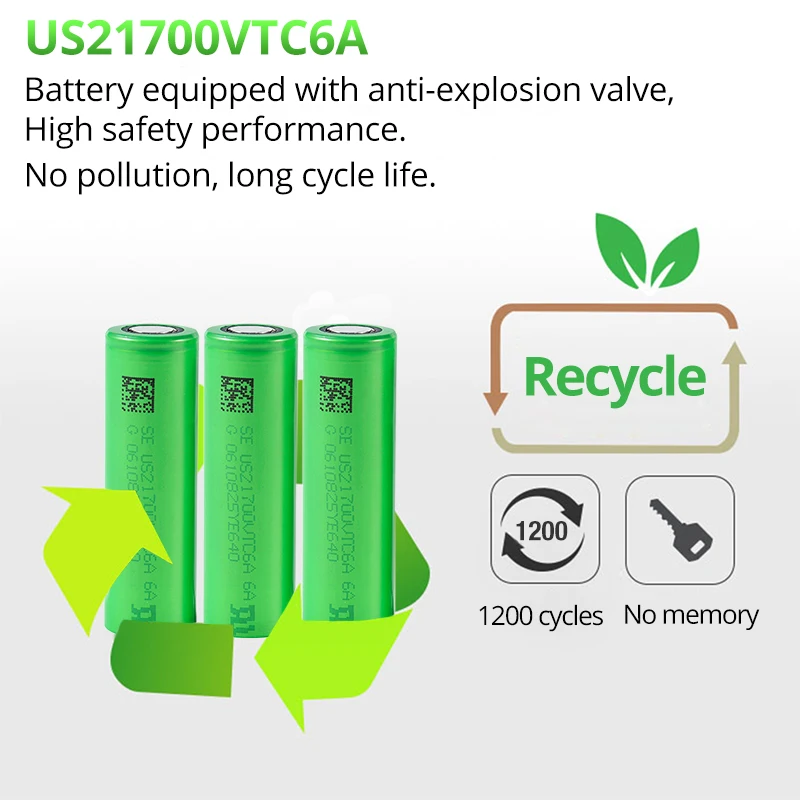 NEW Original 21700 VTC6A 3.7V 4000mAh Rechargeable li-lon battery for Led Flashlight Power tool High power supply | Электроника