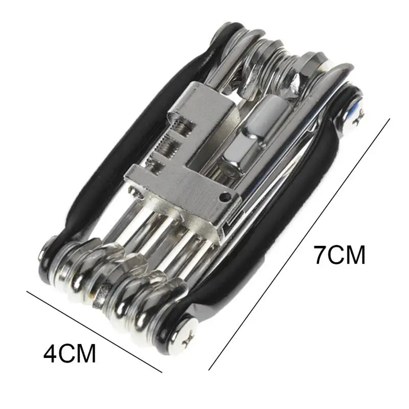 

Универсальный инструмент с отверткой для цепи, торцовый гаечный ключ 11 в 1 для ремонта и обслуживания дорожных велосипедов, горных велосипе...