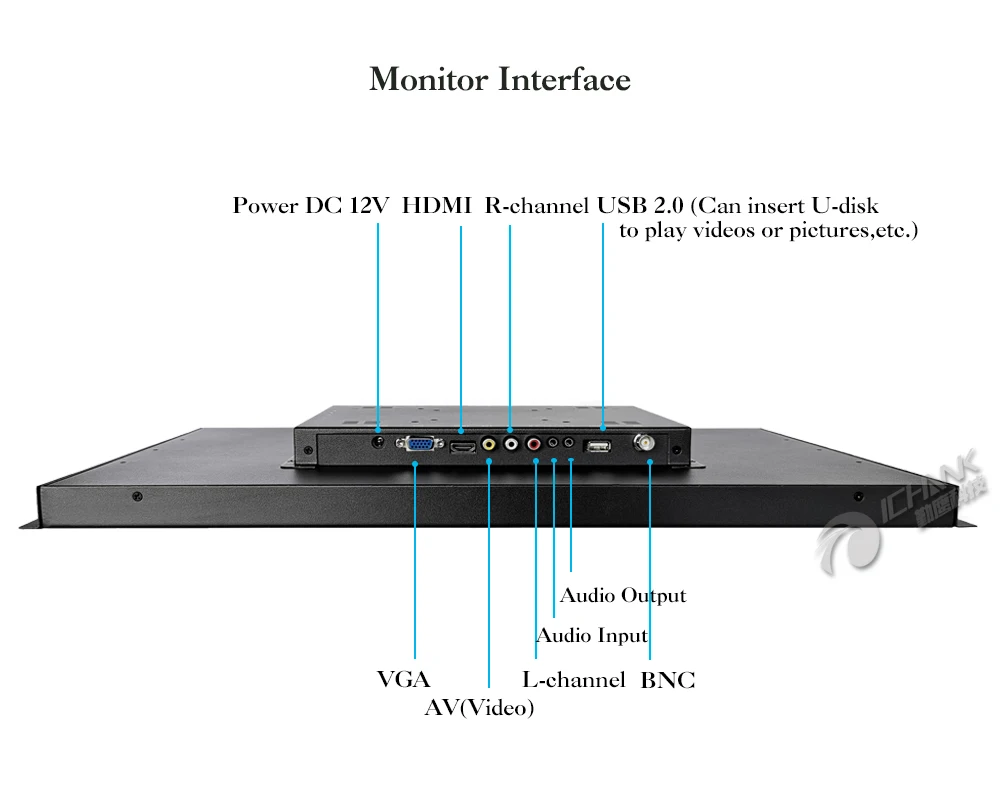 ZK215TN-V59/21," дюймов 1920x1080 широкоформатный питание на загрузке HDMI BNC металлический корпус встроенная открытая рамка пульт управления ЖК-монитор ПК