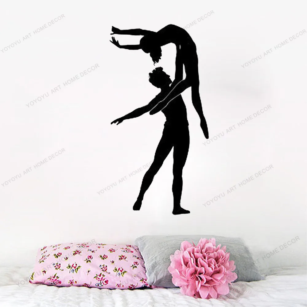 

Wall Vinyl Decal Home Decor Art Sticker Ballet Dancers Boy Girl Pair Couple Dance Studio Dancing Room Removable Design yw-600