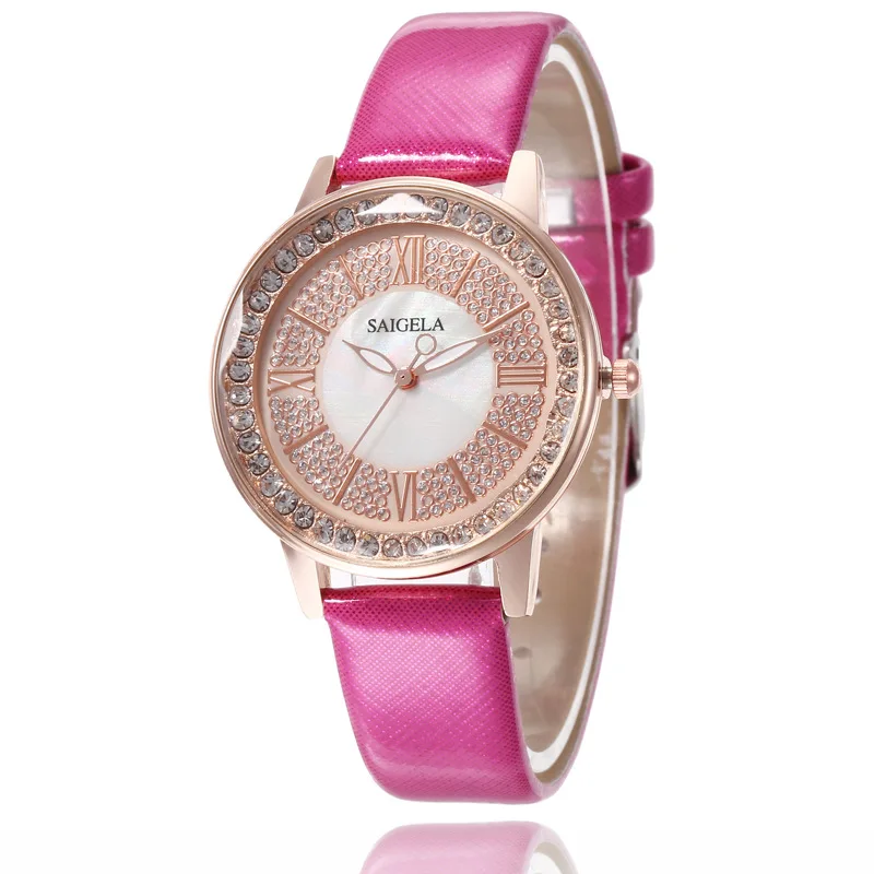 

100pcs/lot New Shaking Sound Full Of Star Lady Watch Water Diamond British Watch Korean Version Fashion Student Watch Women's