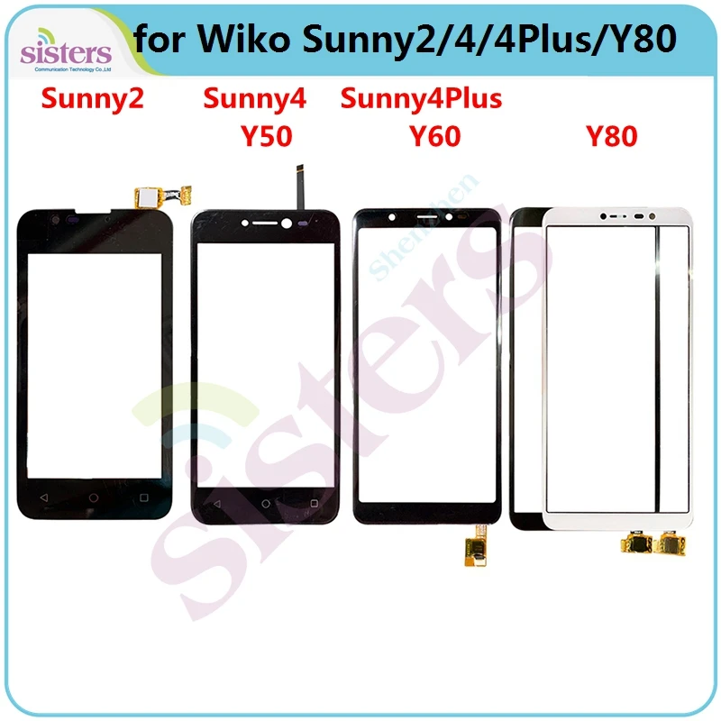Сенсорный экран дигитайзер для Wiko Y80 Sunny2 Sunny4 Y50 Plus Y60 сенсорная стеклянная линза