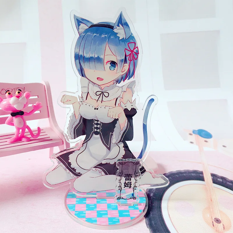 15 cmAnime фигурка Re: Life a Different World from Zero Rem Ram Emilia re zero акриловая аниме стоячая Пластина