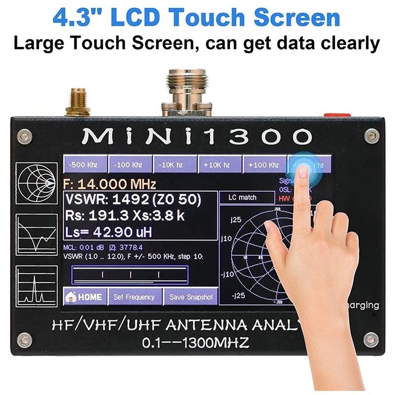 Векторный анализатор сети Mini1300 0 1 1300 МГц Hf Vhf Uhf антенна Swr измеритель частоты