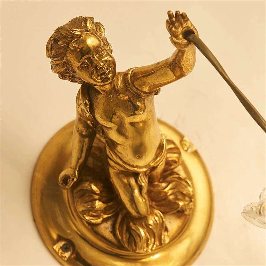 Французский ангел Роскошные Настенные светильники в Европейском стиле