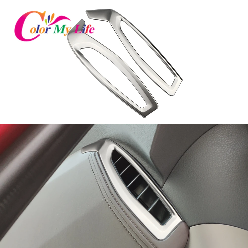 

Color My Life Stainless Steel Interior Car Air Conditioning Vent Outlet Cover Trim Sticker for Toyota C-HR CHR LHD 2016-2020