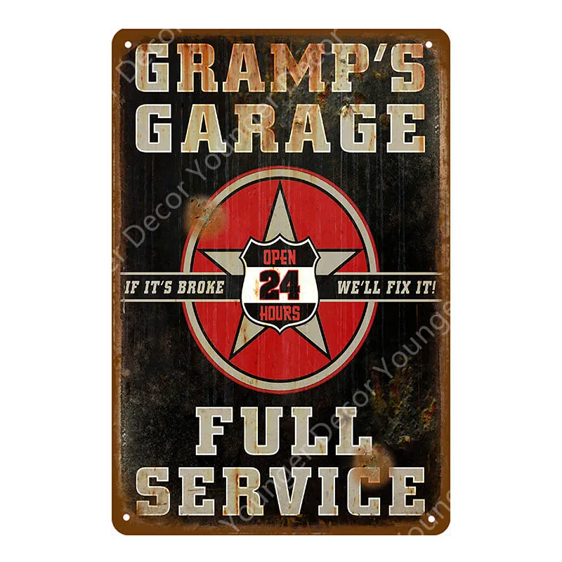Дедуся для жестяные вывески «Garage» Инструменты для ремонта автомобилей Шины металла плакат настенный художественный Декор Винтаж декоративная тарелка мой гараж мои правила доска YI-087 - Цвет: YD1635EI