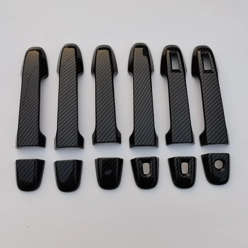 Для Toyota Sienta XP170 2015-2019 2020 ABS углеродное волокно Роскошный чехол для боковой дверной ручки автомобиля молдинговая наклейка аксессуары Для Toyota Sienta XP170 2015-2019 2020 ABS углеродное волокно Роскошный чехол для боковой дверной ручки автомобиля молдинговая наклейка аксессуары