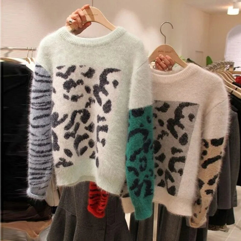 JoinYouth 2020 Autumn Winter Women Sweaters Warm Leopard Vinatge Soft Pullovers Korean Fashion Sweet Sueter Mujer J1049 | Женская одежда