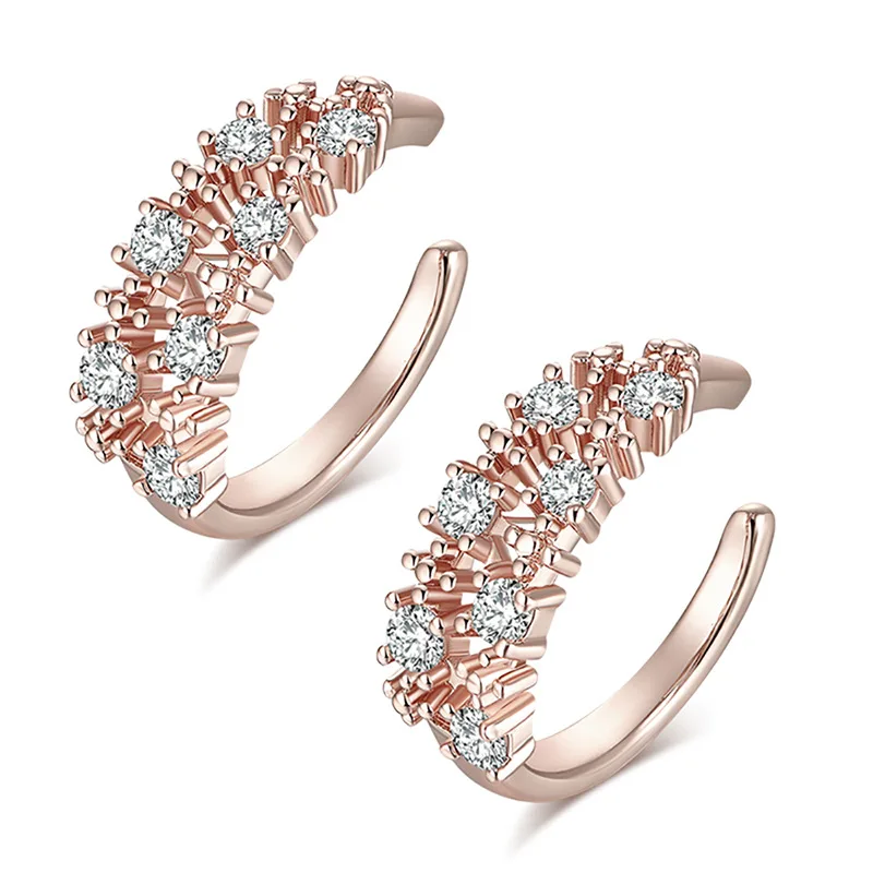 

Cute Micro-paved Cz Ear Cuff Wraps Fashion Non-pierced Ear Cuffs Cartilage Earrings for Ear Bone Statement Jewelry for Women