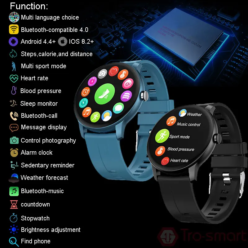 Смарт-часы Z2 для мужчин и женщин электронные смарт-часы Android IOS фитнес-трекер
