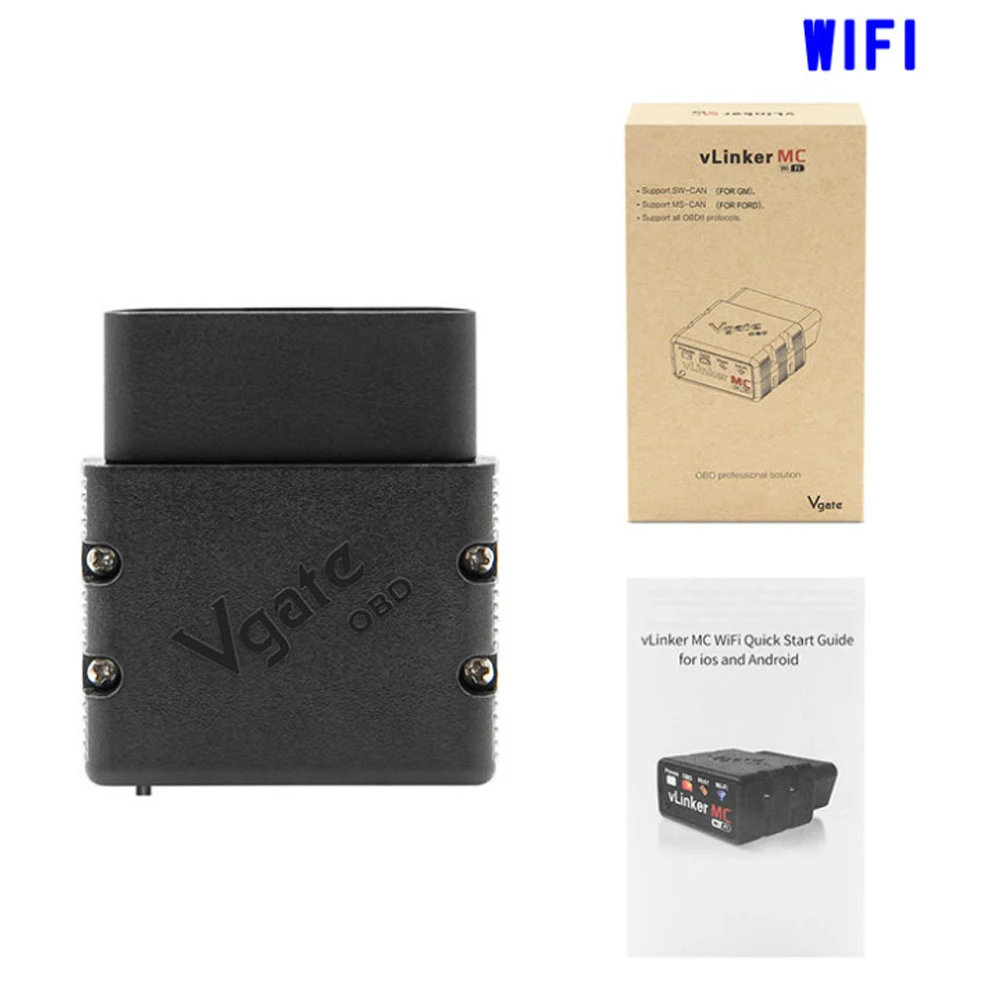 Автомобильный диагностический сканер Vgate Vlinker прибор OBD2 ELM327 V2.2 Wi Fi для