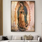 День Девы Гуадалупе в Мексике, Настенная картина на холсте, картина для гостиной, декоративные картины, домашний декор