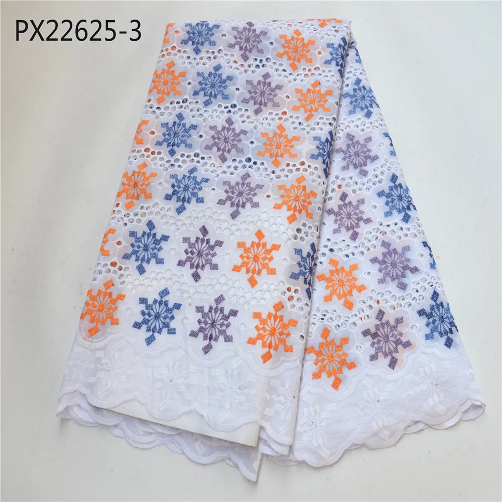 Красивые Новейшие цвета дизайнерская белая хлопчатобумажная кружевная ткань с