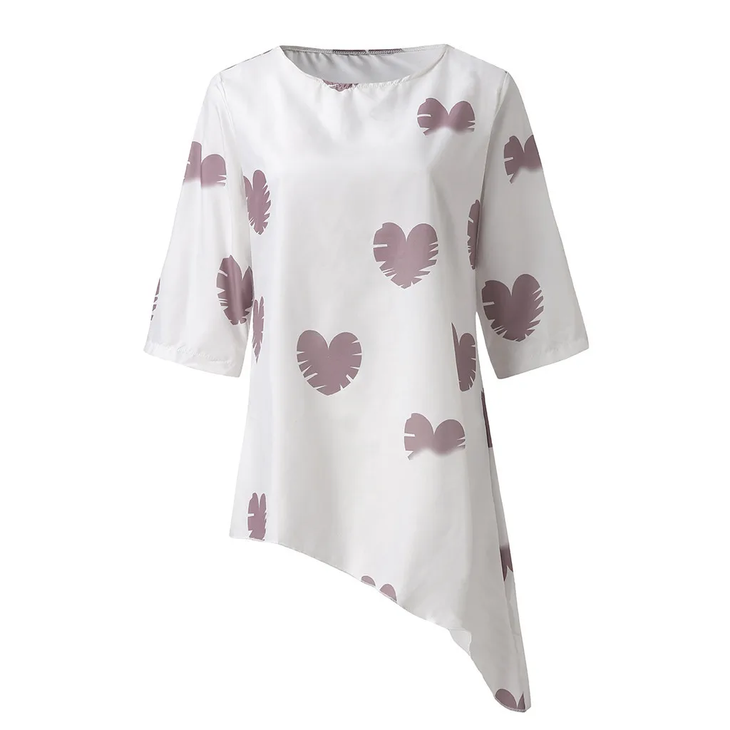 Женские рубашки на лето 2019 модная блузка с круглым вырезом Женский Топ длинным