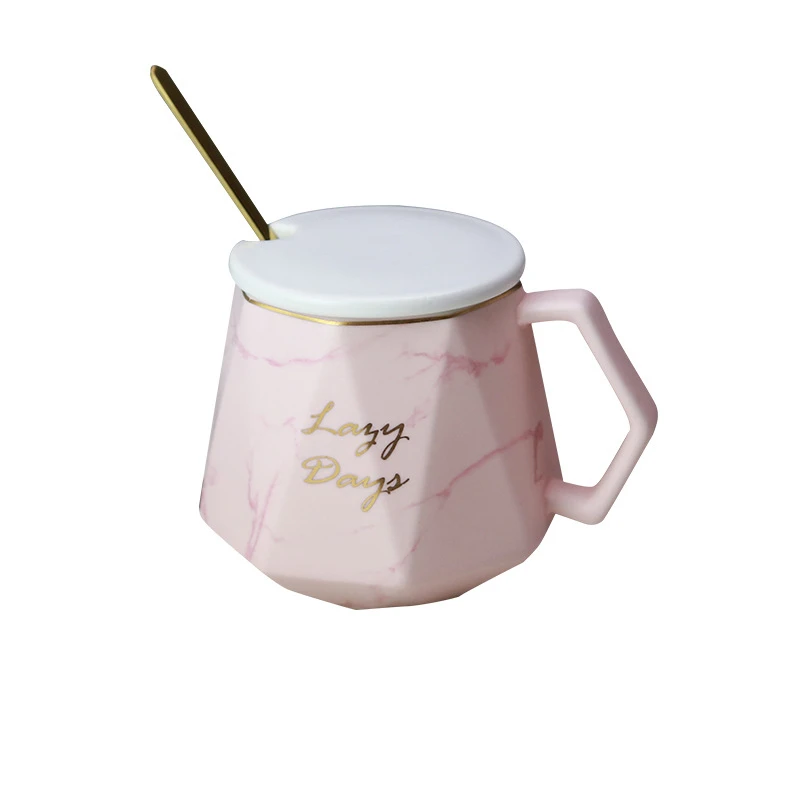 Скандинавский стиль Marbling ромбовидная керамическая кофейная кружка креативная
