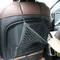 c black vehicle car seat nylon elastic mesh net accessories storage pocket bag holder back rear trunk organizer luggage supplies