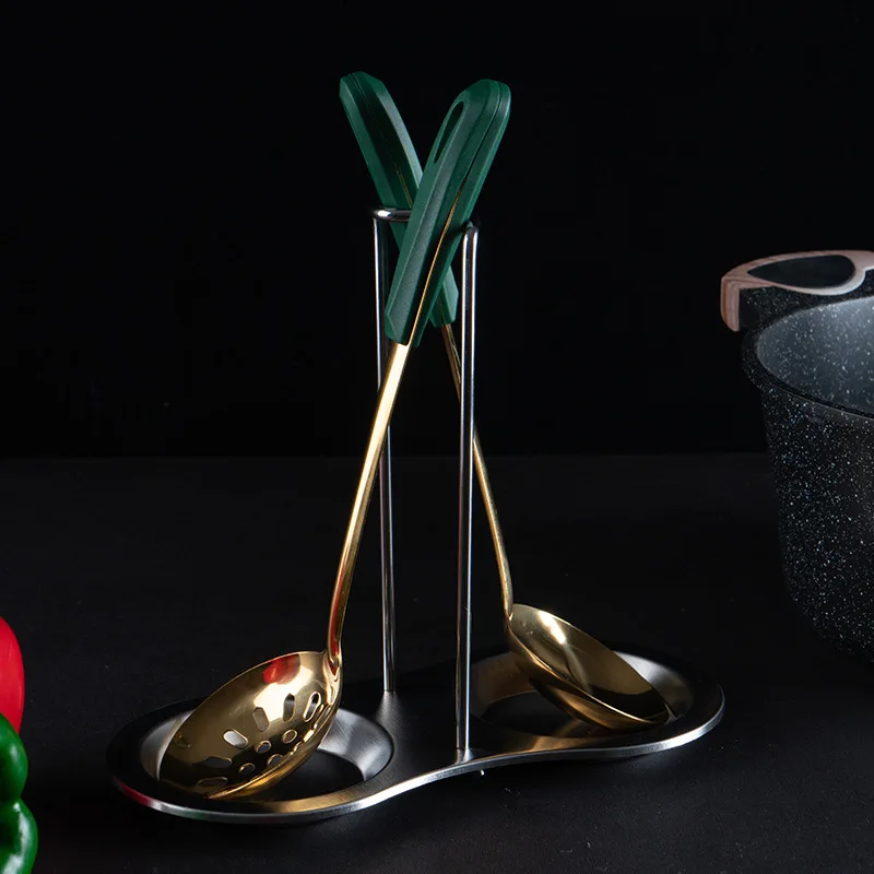 Дуршлаг с длинной ручкой ложка для супа ложки из нержавеющей стали Золотой