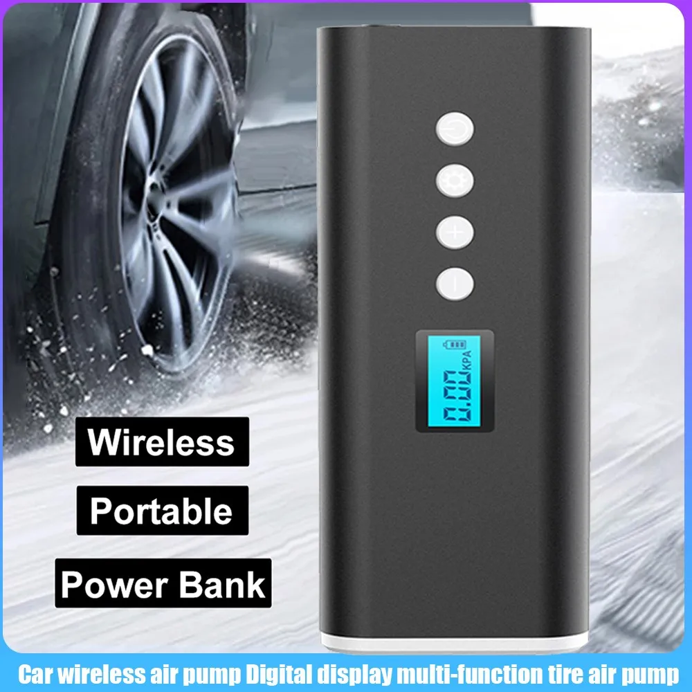 

Mini Portable Electrical Wireless Tire Inflatable Pump with LCD Auto Air Compressor for Car Bicycle Motorcycle