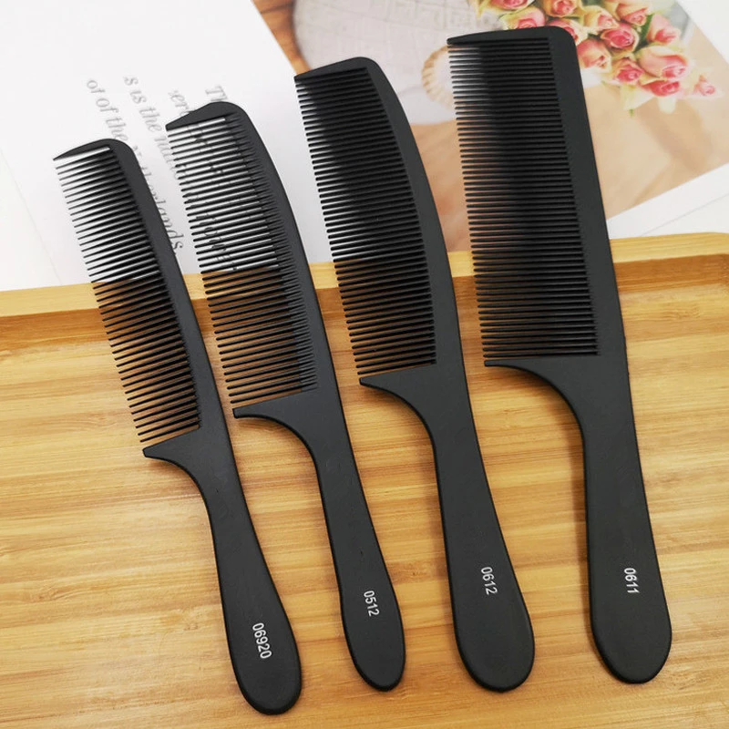 

Black Hair Salon Comb Hairdressing Carbon Comb Antistatic And Heat Resistant Hairdresser Cutting Comb In Carbon Material