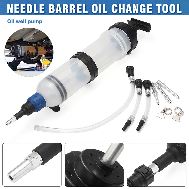 

1pc Universal 1.5L Auto Oil Extractor Syringe Durable Filling Fluid Transfer Hand Pump Practical Coolant Hydraulic Systems