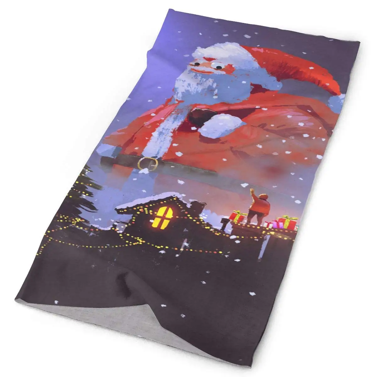 Повязка на голову гигантский Санта уличный шарф шелковый шейный чехол головка